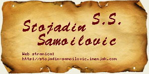 Stojadin Samoilović vizit kartica